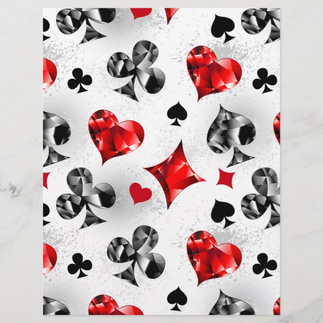 トランプのポーカー選手ギャンブラー遊のカードがラスベガスに似合う レターヘッド (正面)