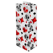 トランプのポーカー選手ギャンブラー遊のカードがラスベガスに似合う ワインギフトバッグ (裏面アングル)