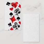 トランプのポーカー選手ギャンブラー遊のカードがラスベガスに似合う 割引カード (正面/裏面)