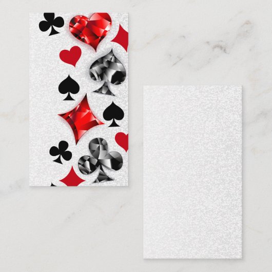 トランプのポーカー選手ギャンブラー遊のカードがラスベガスに似合う 割引カード (正面/裏面)