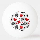 トランプのポーカー選手ギャンブラー遊のカードがラスベガスに似合う 卓球ボール (裏面)