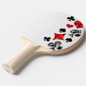 トランプのポーカー選手ギャンブラー遊のカードがラスベガスに似合う 卓球ラケット (正面アングル)