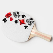 トランプのポーカー選手ギャンブラー遊のカードがラスベガスに似合う 卓球ラケット (横)