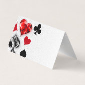 トランプのポーカー選手ギャンブラー遊のカードがラスベガスに似合う 名刺 (裏面)