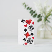 トランプのポーカー選手ギャンブラー遊のカードがラスベガスに似合う 名刺 (スタンド正面)