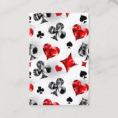 トランプのポーカー選手ギャンブラー遊のカードがラスベガスに似合う 名刺 (正面)