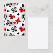 トランプのポーカー選手ギャンブラー遊のカードがラスベガスに似合う 名刺 (正面/裏面)