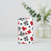 トランプのポーカー選手ギャンブラー遊のカードがラスベガスに似合う 名刺 (スタンド正面)