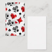 トランプのポーカー選手ギャンブラー遊のカードがラスベガスに似合う 名刺 (正面/裏面)