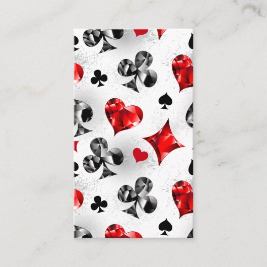 トランプのポーカー選手ギャンブラー遊のカードがラスベガスに似合う 名刺 (正面)