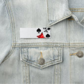 トランプのポーカー選手ギャンブラー遊のカードがラスベガスに似合う 名札 (インサイチュ)