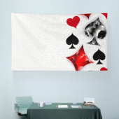 トランプのポーカー選手ギャンブラー遊のカードがラスベガスに似合う 横断幕 (トレードショー)