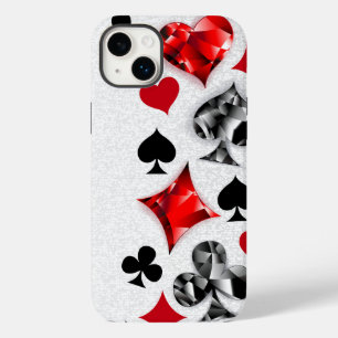 トランプのポーカー選手ギャンブラー遊のカードがラスベガスに似合う Case-Mate iPhone 14 PLUSケース
