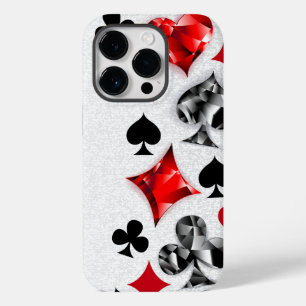 トランプのポーカー選手ギャンブラー遊のカードがラスベガスに似合う Case-Mate iPhone 14 PROケース