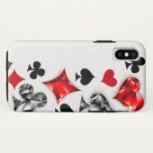 トランプのポーカー選手ギャンブラー遊のカードがラスベガスに似合う Case-Mate iPhoneケース (裏面(横))