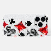 トランプのポーカー選手ギャンブラー遊のカードがラスベガスに似合う iPhoneケース (裏面横)