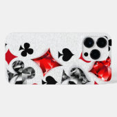 トランプのポーカー選手ギャンブラー遊のカードがラスベガスに似合う iPhoneケース (裏面横)