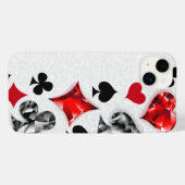 トランプのポーカー選手ギャンブラー遊のカードがラスベガスに似合う iPhoneケース (裏面横)