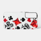 トランプのポーカー選手ギャンブラー遊のカードがラスベガスに似合う SAMSUNG GALAXYケース (裏面横)