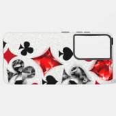 トランプのポーカー選手ギャンブラー遊のカードがラスベガスに似合う SAMSUNG GALAXYケース (裏面横)