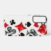 トランプのポーカー選手ギャンブラー遊のカードがラスベガスに似合う SAMSUNG GALAXYケース (裏面横)