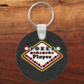 トランプのポーカー選手 キーホルダー (正面)