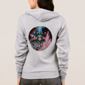 トランプのポーカー顔クイーンベガスフード付きスウェットシャツ👑♠️ パーカ (裏面)