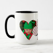 トランプのポーカー顔パーソナライズされたフォトコラージュ マグカップ (左)