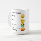 トランプのポーカー顔マグ コーヒーマグカップ (正面左)