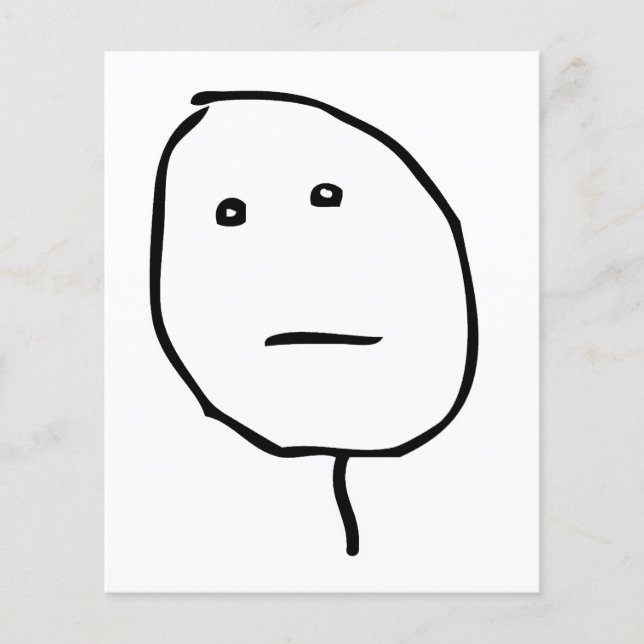 トランプのポーカー顔レイジ顔ミーム (正面)