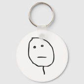 トランプのポーカー顔レイジ顔ミーム キーホルダー (正面)