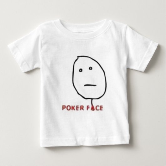 トランプのポーカー顔激怒漫画 ベビーTシャツ (正面)