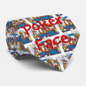 トランプのポーカー顔鹿 ネクタイ (ロール)