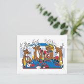 トランプのポーカー顔鹿 ポストカード (スタンド正面)