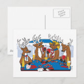 トランプのポーカー顔鹿 ポストカード (正面/裏面)