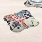 "トランプのポーカー"のペーパーコースター ペーパーコースター (アングル)