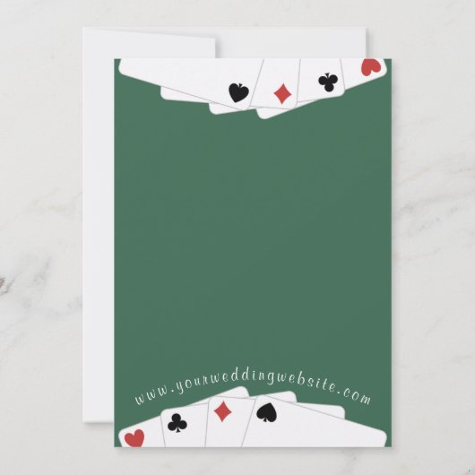 トランプのポーカー/カジノをテーマにした結婚式招待状 招待状 (裏面)
