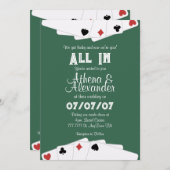 トランプのポーカー/カジノをテーマにした結婚式招待状 招待状 (正面/裏面)