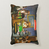 トランプのポーカー、クッション、クーリッジ著芸術を遊んでいる犬 アクセントクッション (正面(垂直))