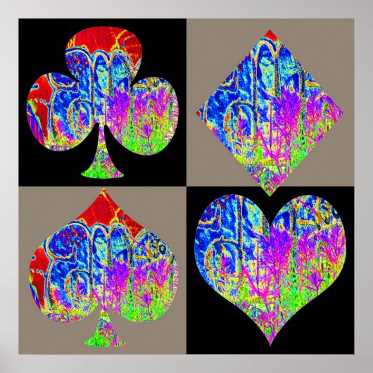 トランプのポーカー:トランプのポーカーセット落書き愛好家 ポスター (正面)