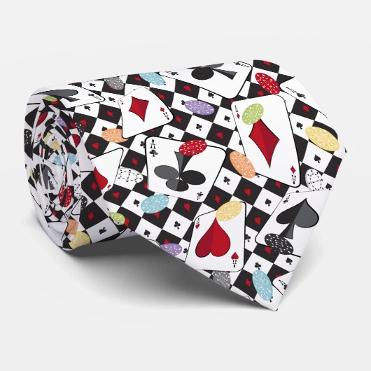 トランプのポーカー ネクタイ (ロール)