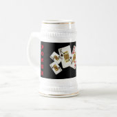 トランプのポーカー ビールジョッキ (正面左)