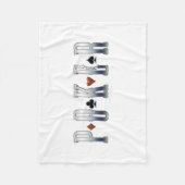 トランプのポーカー フリースブランケット (正面)