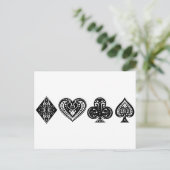 トランプのポーカー ポストカード (スタンド正面)