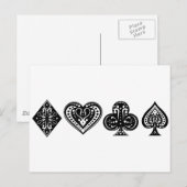トランプのポーカー ポストカード (正面/裏面)
