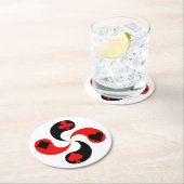 トランプのポーカー ラウンドペーパーコースター (インサイチュ)