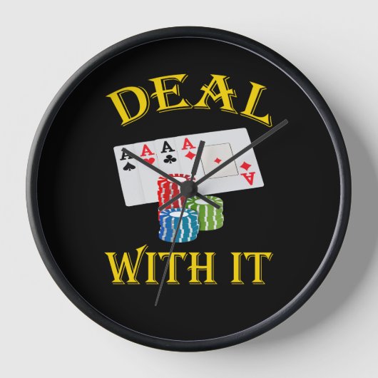 トランプのポーカー 壁時計 (正面)