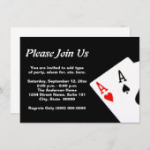 トランプのポーカー 招待状 (正面/裏面)