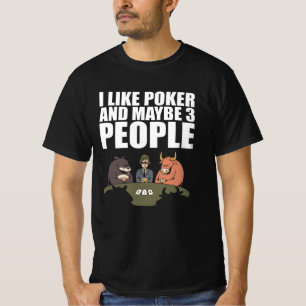 トランプのポーカー-私はトランプのポーカーが好きで、3人くらい Tシャツ