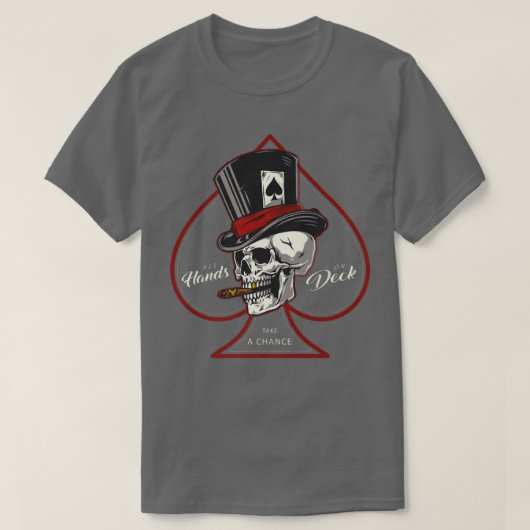 トランプのポーカー・葉巻 Tシャツ (デザイン正面)